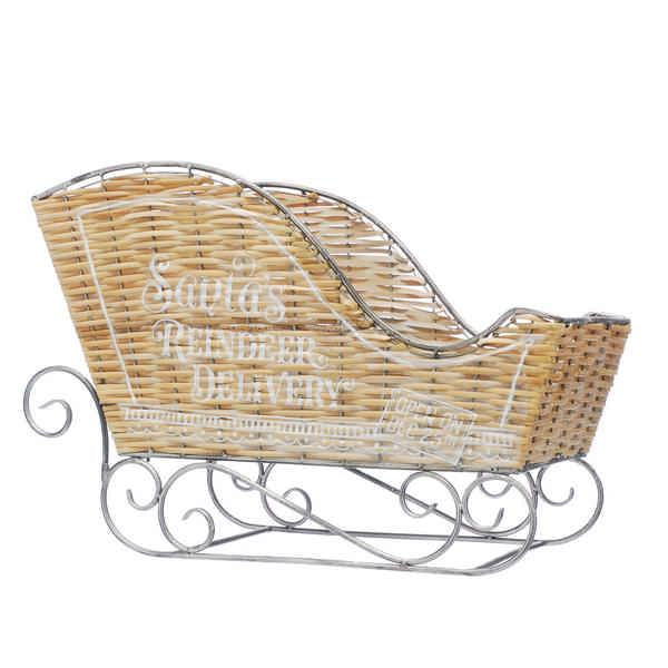 Sleigh - Wicker Santa Delivery Sleigh