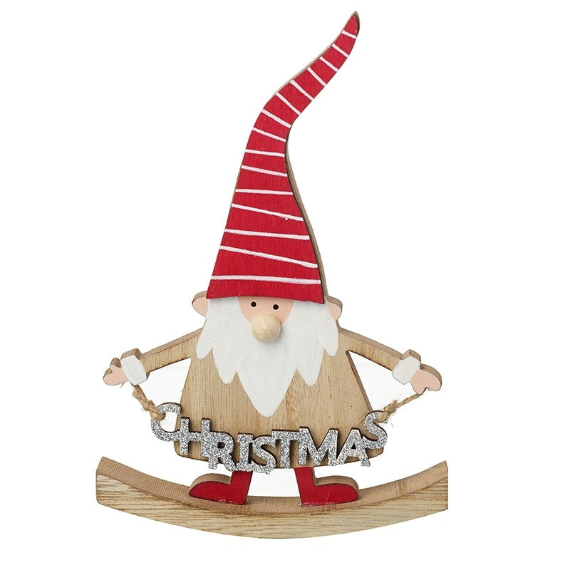 Wooden Rocking Santa